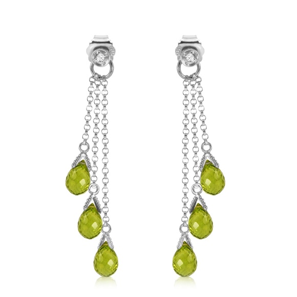 CHANDELIERS EARRING WITH DIAMONDS & PERIDOTS